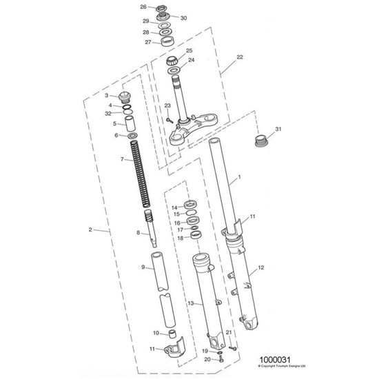 Bild von ADJUSTABLE PRE LOAD CAP,FORKS