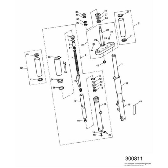 Bild von ASSY,FORK SHROUD,UPPER,LH