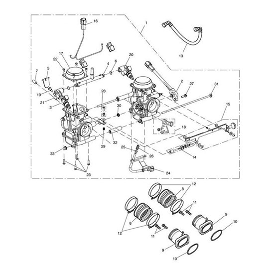 Bild von Adaptor, Throttle Body, Short