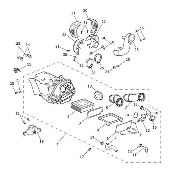 Bild von Airbox Assembly, D44, Type U, SAI