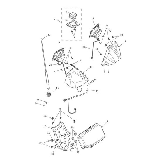 Bild von Antenna Assy, XM, Base Plate