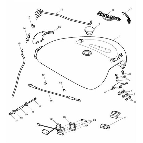 Bild von Badge, Fuel Tank, RH