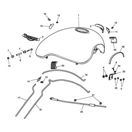 Bild von Badge, Fuel Tank, RH