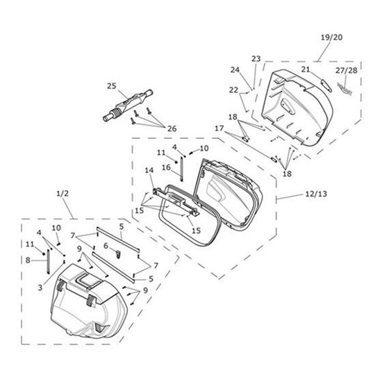 Bild von Base Assy, Pannier, RH