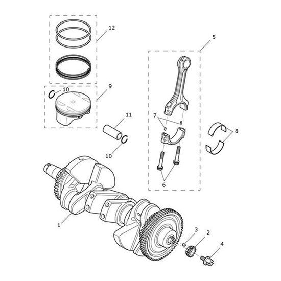 Bild von Bearing Shell, Con Rod, Red