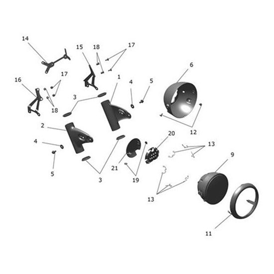 Bild von Bowl, Headlight, Painted, Jet Black