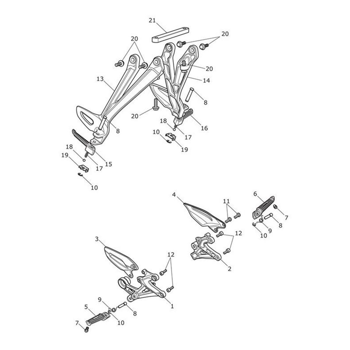 Bild von Brace, Footrest Hanger