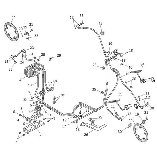 Bild von Bracket, ABS, Headstock