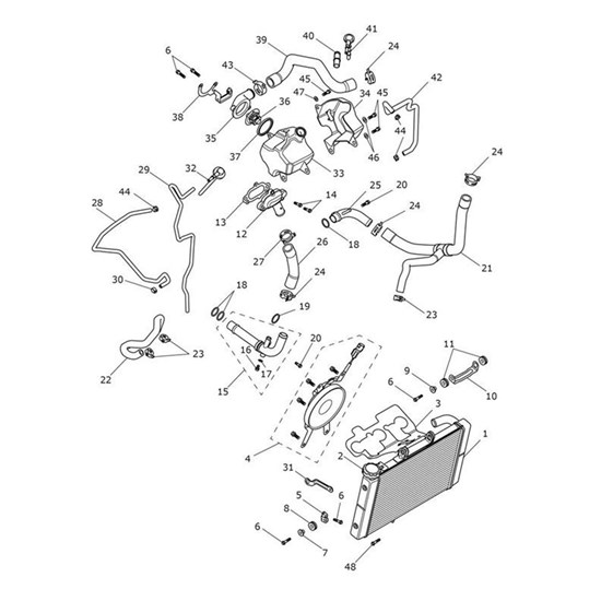 Bild von Bracket, Expansion Tank, Upper