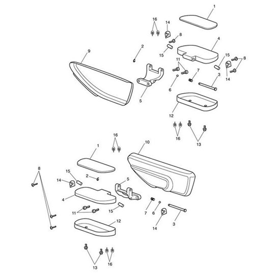 Bild von Bracket, Footboard, Rear