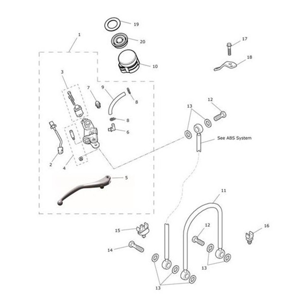 Bild von Bracket, Front M/Cyl Reservoir