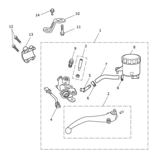 Bild von Bracket, Front Master Cylinder