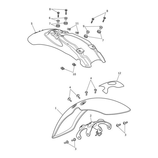 Bild von Bracket, Front Mudguard