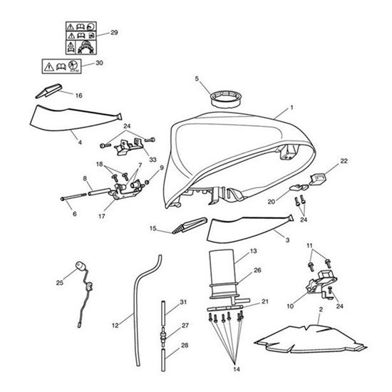 Bild von Bracket, Fuel Tank, Rear