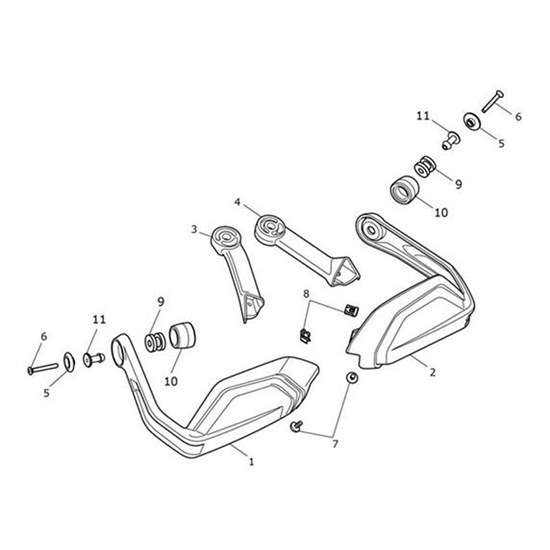 Bild von Bracket, Handguard, LH, Mldg