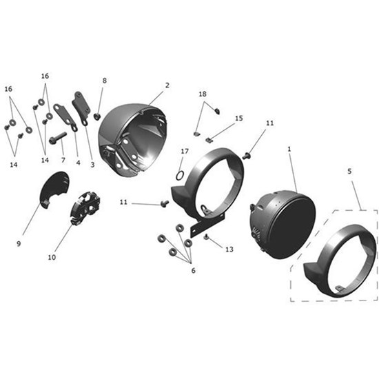 Bild von Bracket, Headlamp, RH