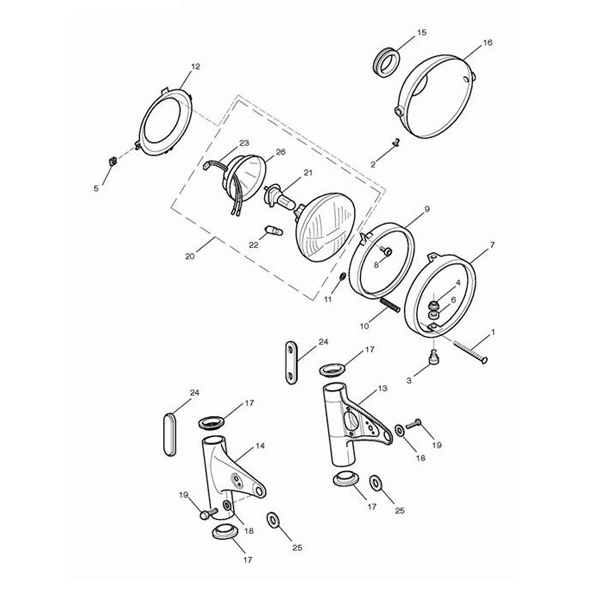 Bild von Bracket, Headlight, LH