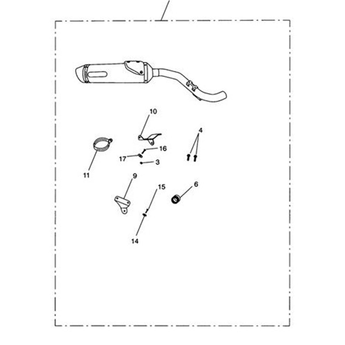 Bild von Bracket, Mid-Pipe, Slip-On