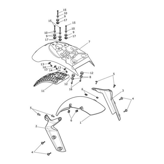 Bild von Bracket, Mudguard, LH