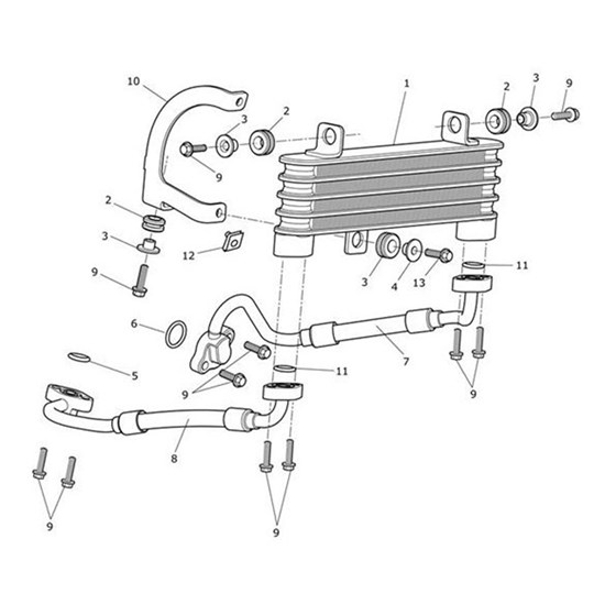 Bild von Bracket, Oil Cooler & Radiator