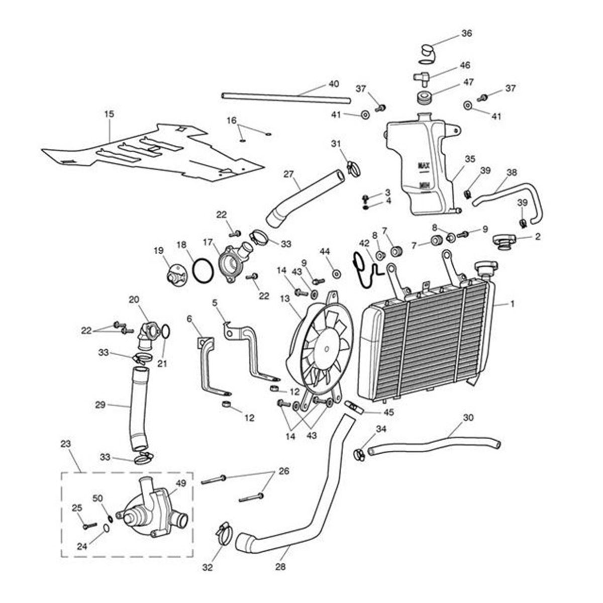 Bild von Bracket, Radiator, LH