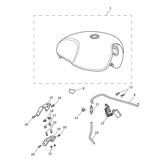 Bild von Bracket, Rear Mount, Fuel Tank