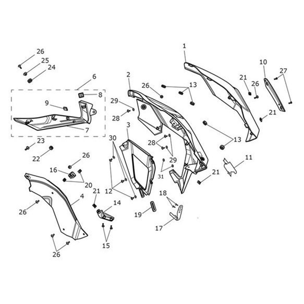 Bild von Bracket, Side Panel, LH