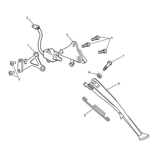 Bild von Bracket, Sidestand Switch