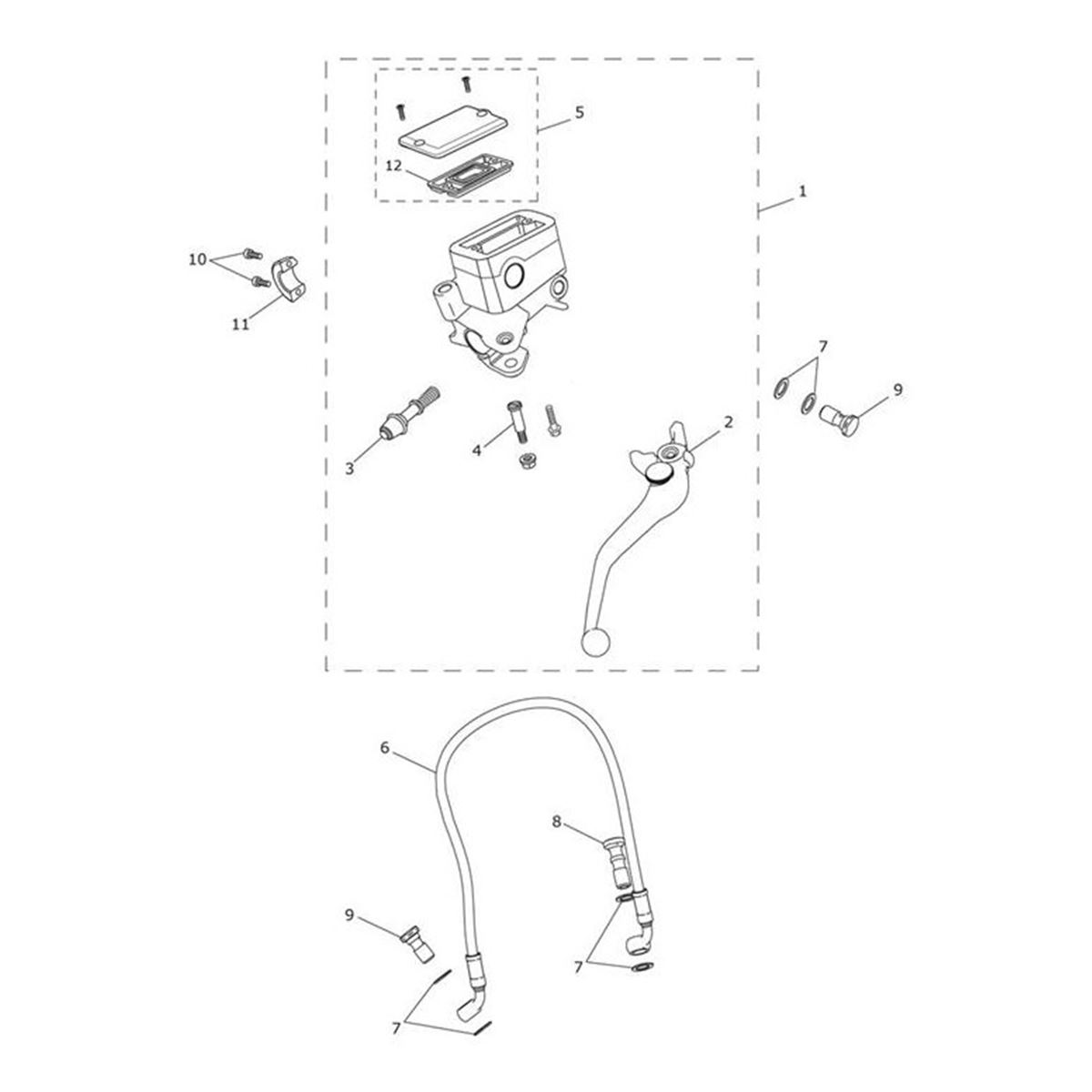 Bild von Brake, Master Cylinder Assy, Axial, 5/8