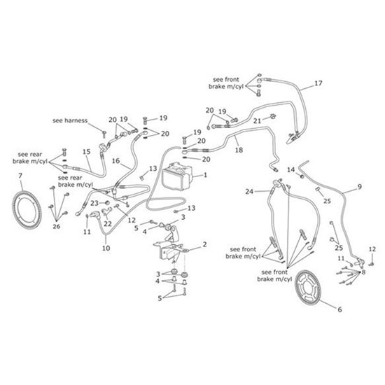 Bild von Brake Hose, Front Calipers, ABS