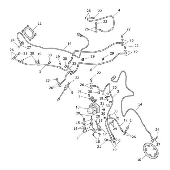 Bild von Brake Hose Bridge, Front