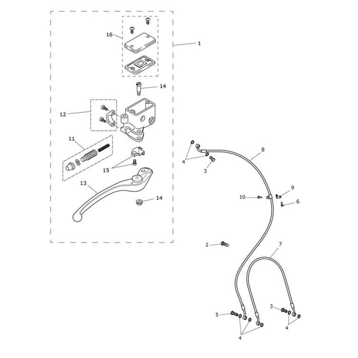 Bild von Brake Hose Bridge, Front