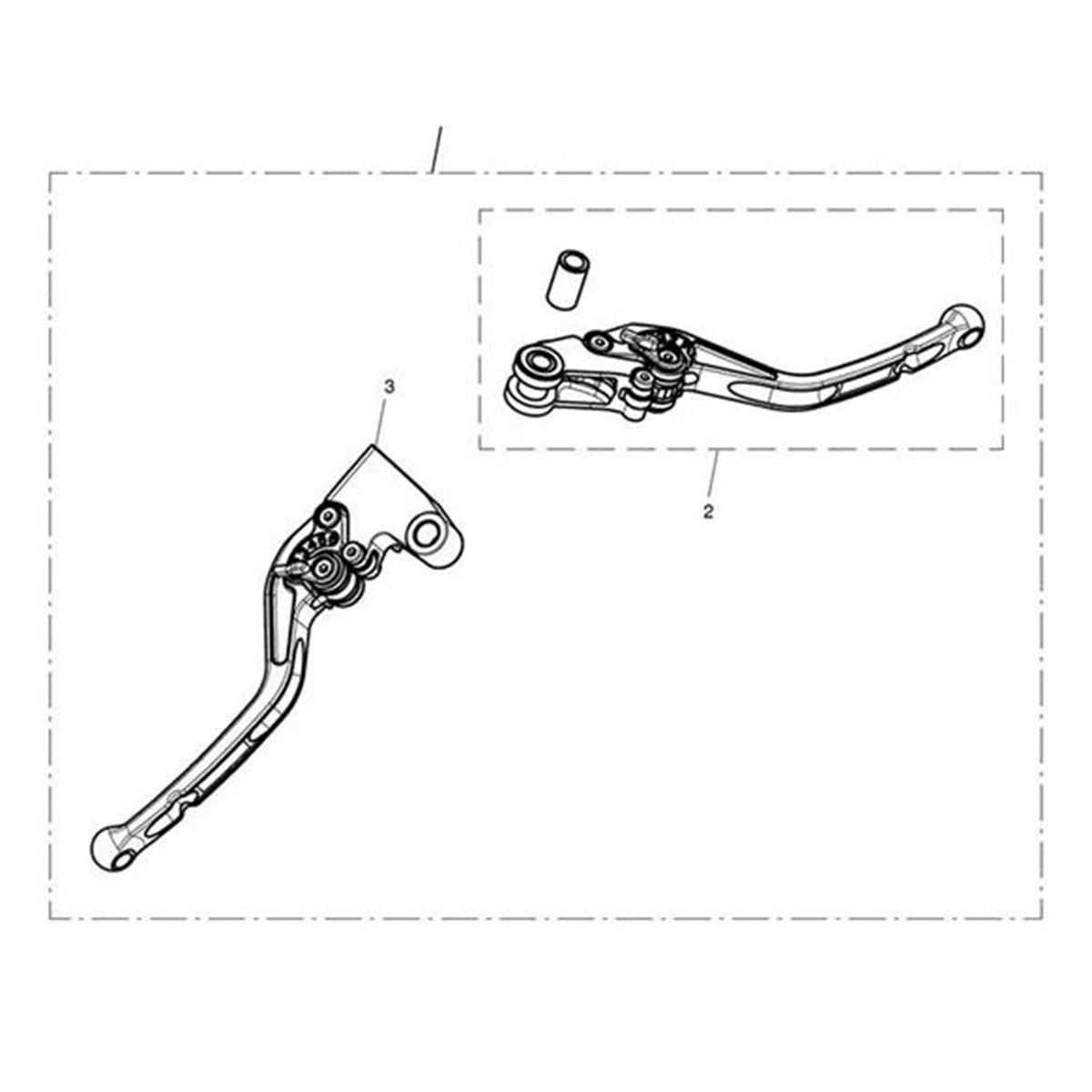 Bild von Brake Lever, Machined, Adj