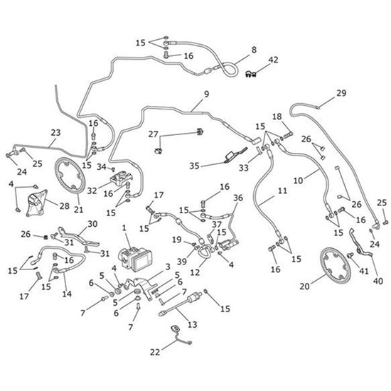 Bild von Brake Line, Front M/Cyl to Modulator