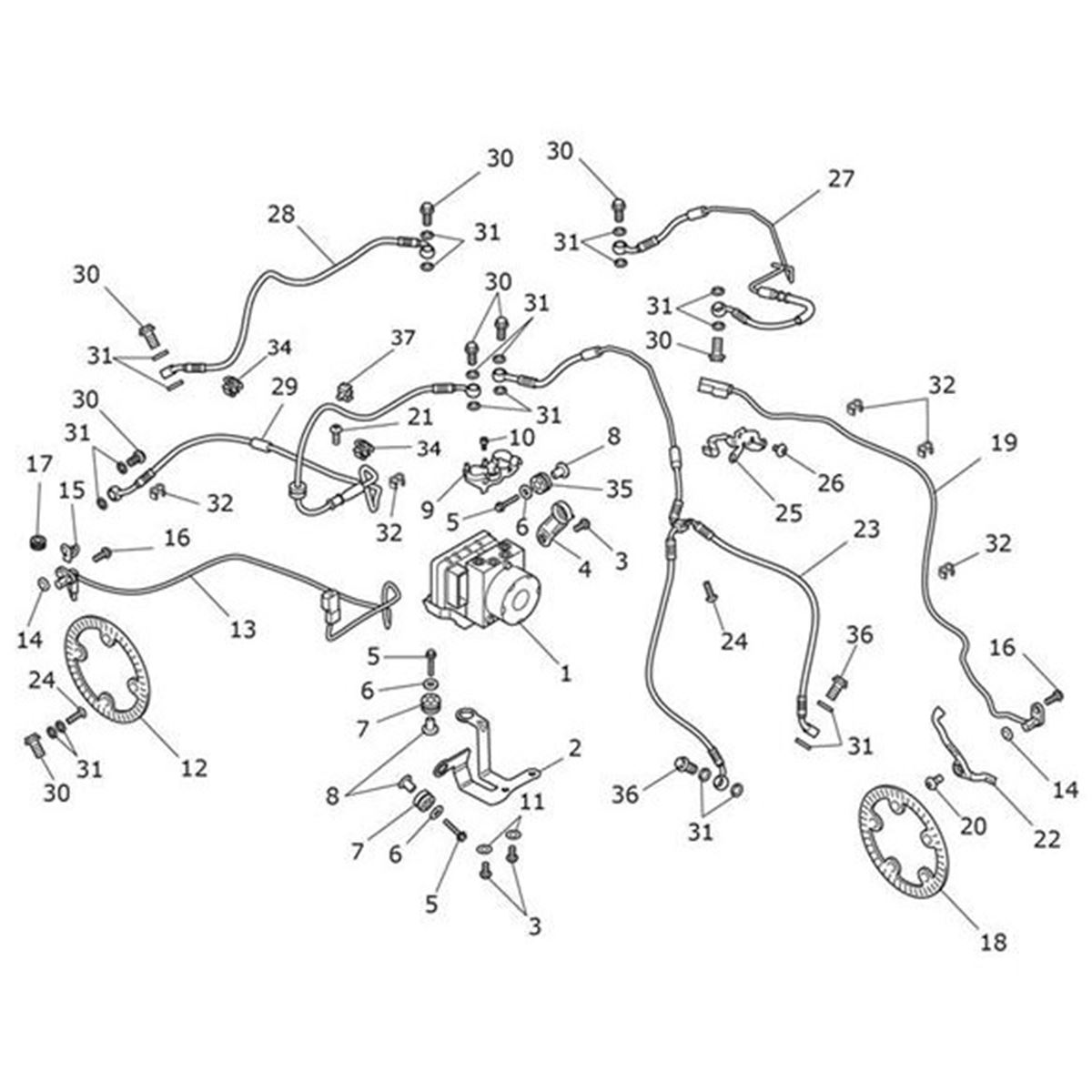Bild von Brake Line, Front M/Cylinder