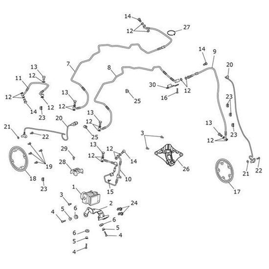 Bild von Brake Line, Headstock to Caliper, Front