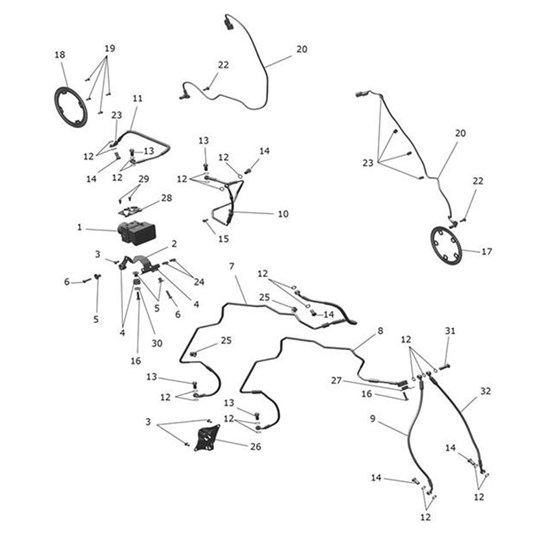 Bild von Brake Line, Headstock to Caliper, Front