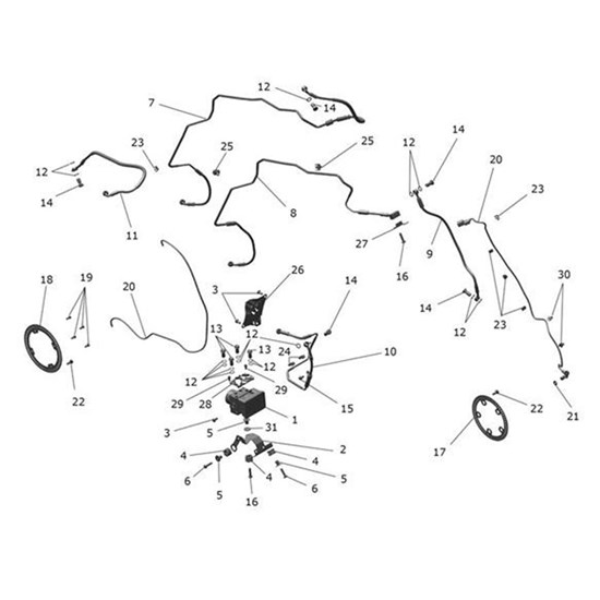 Bild von Brake Line, Headstock to Caliper