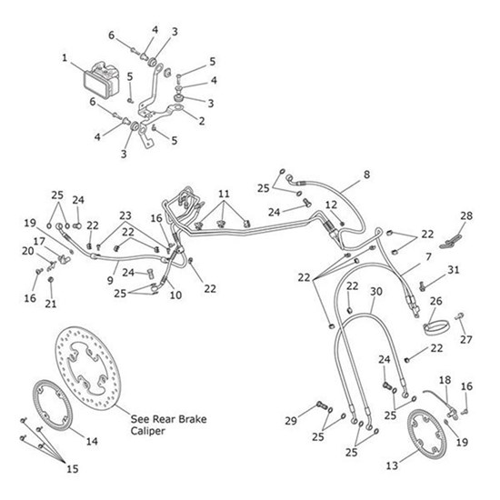 Bild von Brake Line, Modulator to Front Caliper