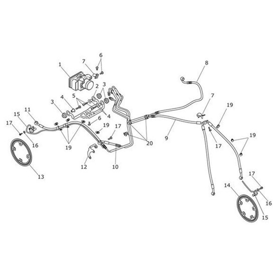 Bild von Brake Line, Modulator to Front Caliper