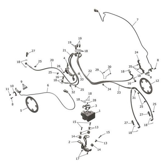 Bild von Brake Line, Modulator to Front Caliper