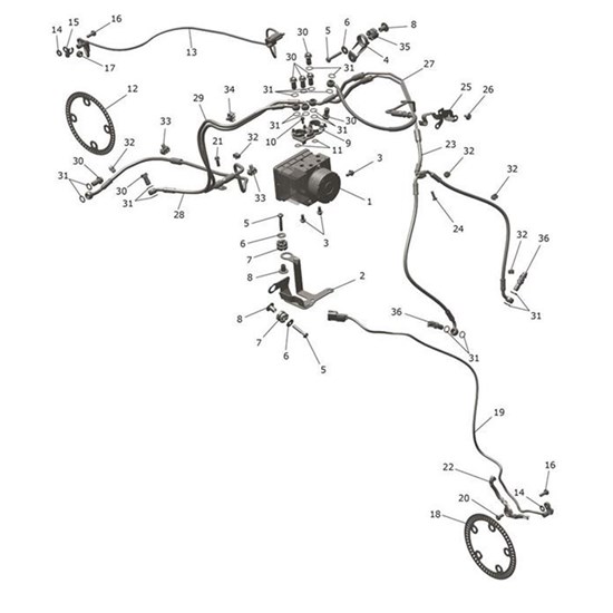 Bild von Brake Line, Rear M/Cylinder