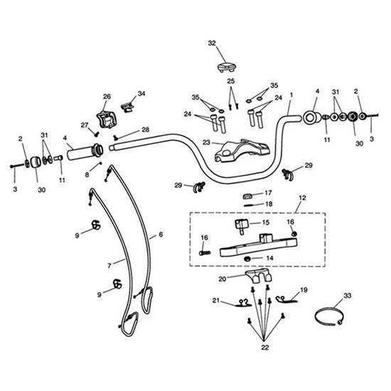 Bild von CLAMP, HANDLEBAR, CAP