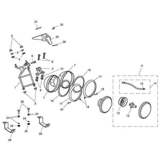 Bild von COVER HEADLAMP PIVOT