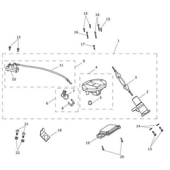 Bild von Cable, Seat Lock