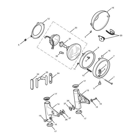 Bild von Cable Guide, Headlight Casing