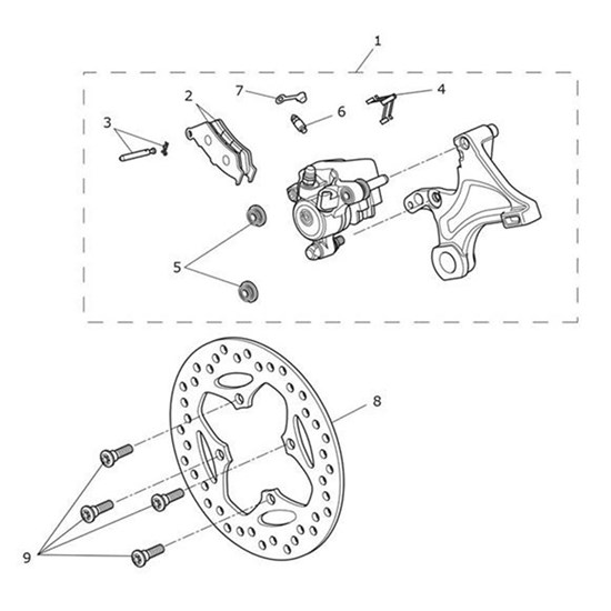 Bild von Caliper, Rear, Titanium