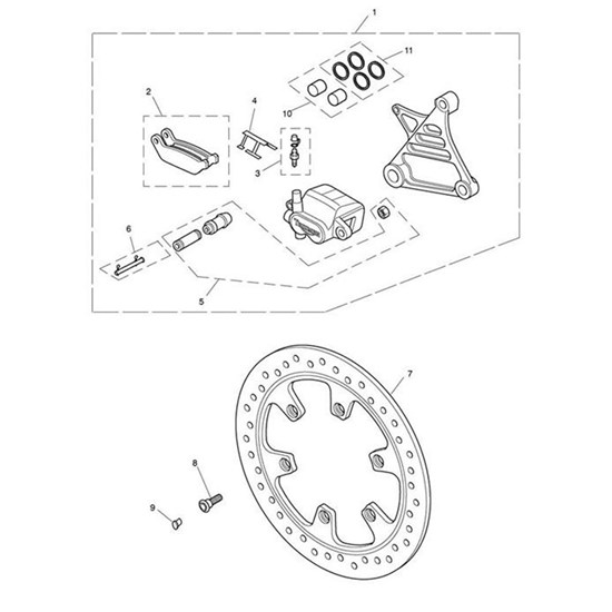 Bild von Caliper Assy, Rear, ABS