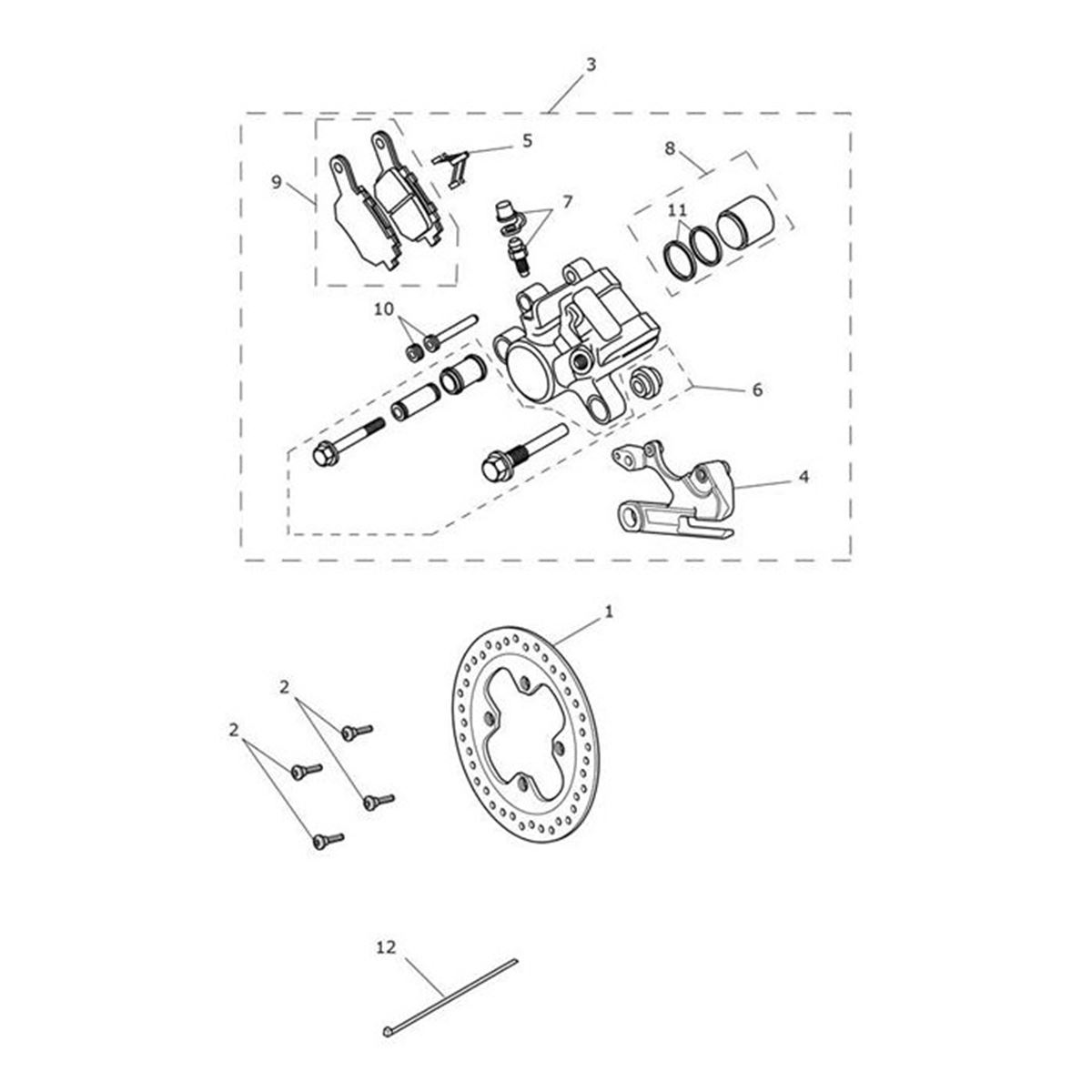 Bild von Caliper Assy, Rear, Overslung