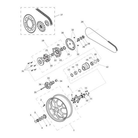 Bild von Chain & Sprocket Kit, 120/45/18